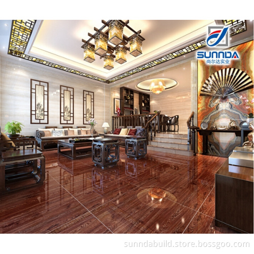 2016 Super glossy interior floor tile, wood looks glazed polished tiles,discontinued porcelain floor tile